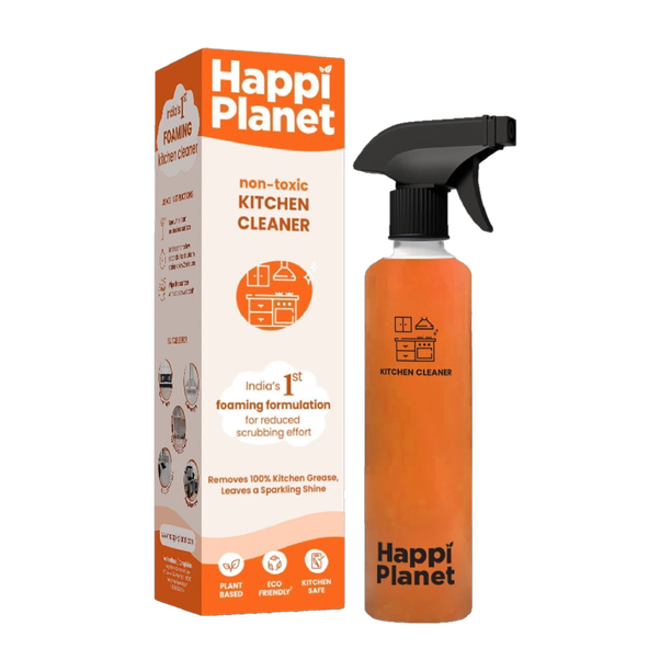 Happi Planet Kitchen Cleaner Spray | 500 ML | India's 1st Foaming Formulation Kitchen Cleaner