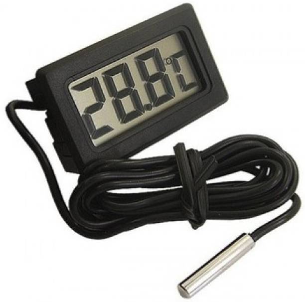 GoodsBazaar Mini Digital Hygrometer Thermometer Gauge with Wired Sensor Head Probe LCD Display Temperature Celsius Humidity Meter for Aquarium, Fridge, Refrigerator, Reptile Plant Terrarium, Humidor, Incubator, Guitar Case, Greenhouse, Room, Wall Thermometer Electronic Temperature Meter Digital Humidity Meter Digital Thermometer Digital Thermometer TPM-10 with Water Proof senso Pin-Type Digital Moisture Measurer