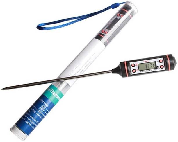 SWADESI BY MCP Digital Food Thermometer Stainless Steel Probe Liquid Barbecue Baking Oil Meter Instant Read Thermocouple Kitchen Thermometer