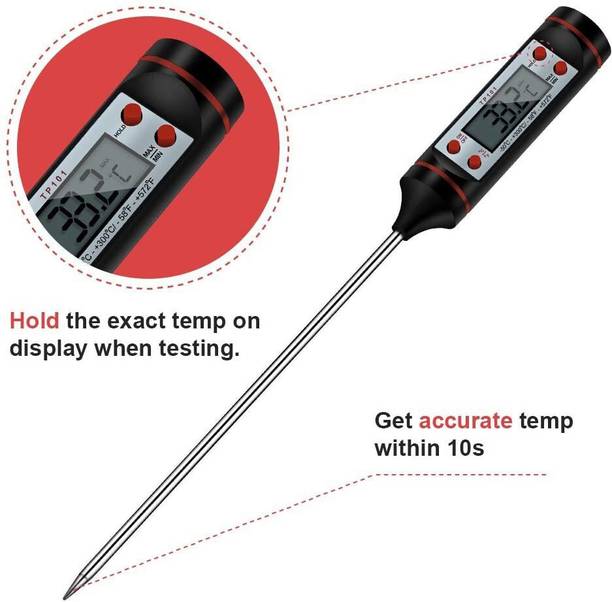 Divinext Portable Stainless Steel Probe Cooking Thermometer Baking Temperature Measuremen Instant Read Thermocouple Kitchen Thermometer