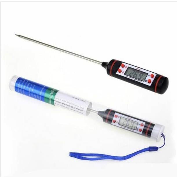 onechance Digital Kitchen Cooking Food Meat Pen Type Probe Temperature Tester Meter Thermometer with Fork Kitchen Thermometer