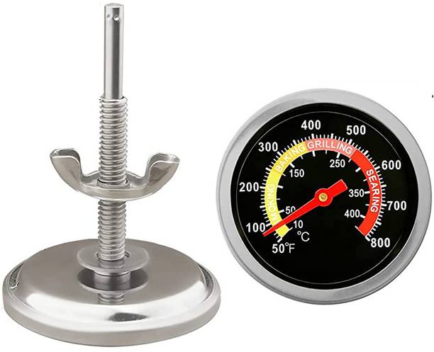 HASTHIP Metal BBQ Thermometer Gauge, Charcoal Grill Pit Smoker Temperature Gauge Pop-up Kitchen Thermometer