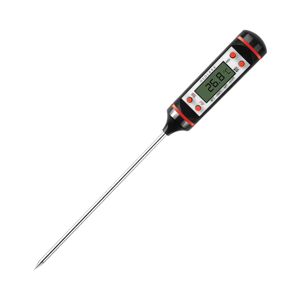 Solara Digital Food Thermometer for cooking, auto shut-off Thermometer, LCD Display, Thermometer with Fork Kitchen Thermometer
