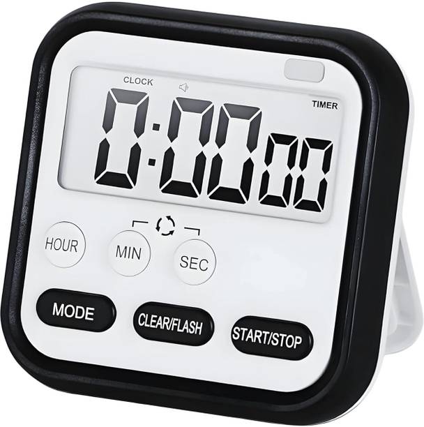 Antares Kitchen Timer with Large LCD Display, Loud Alarm & Magnetic Stand (Black) Digital Kitchen Timer