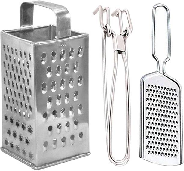 DreamBasket Stainless Steel Grater & Pakkad & Cheese Grater Kitchen Tool Set