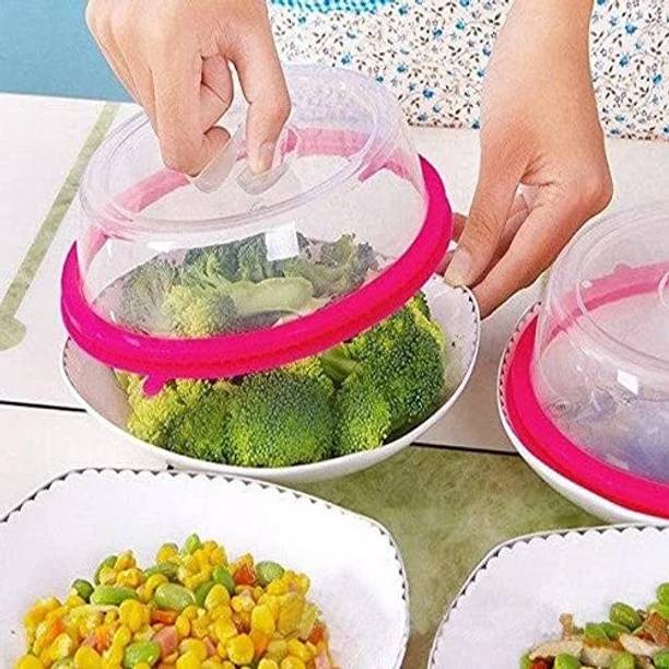 V2H Transparent Microwave Heating Silicone Fresh Sealed Food Bowl Cover (Pack Of 1) Kitchen Tool Set