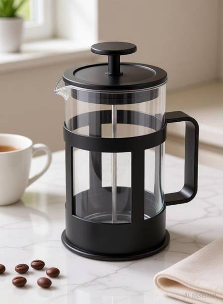 Definite Glass French Press Coffee 350ml Borosilicate Plunger Home Office Cafe 3 Filters 2 Cups Coffee Maker