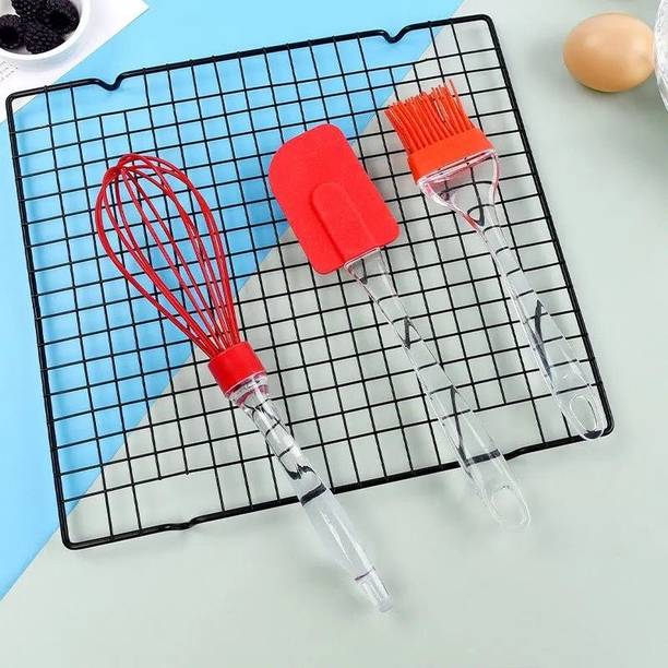 STARKENDY 3 PCS Silicone Kitchenware Silicone Spatula Silicone Oil Brush Spatula whisk Set Kitchen Tool Set
