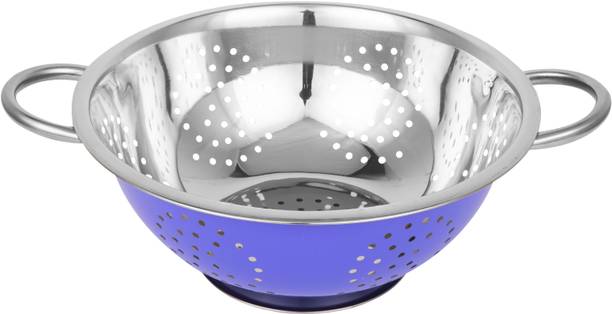 fackelmann Stainless Steel Colored Deep Colander For Washing Fruits and Vegetables - 28cm Kitchen Tool Set