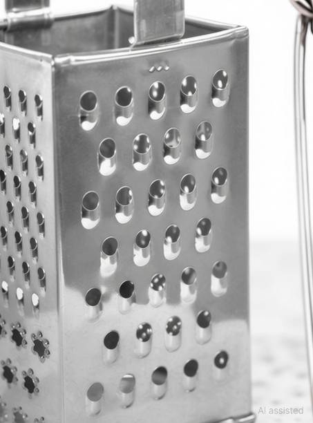 DreamBasket Stainless Steel Grater & Pakkad & Whisk Kitchen Tool Set