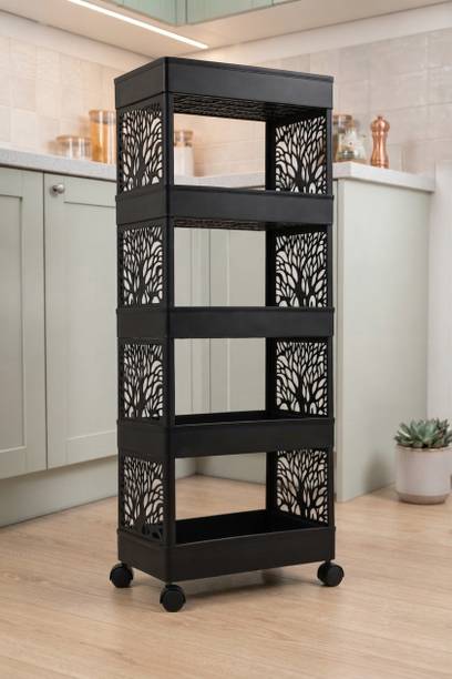 PRIKAP ENTERPRISE Multipurpose Plastic Kitchen Organizer Trolley Plastic Kitchen Trolley