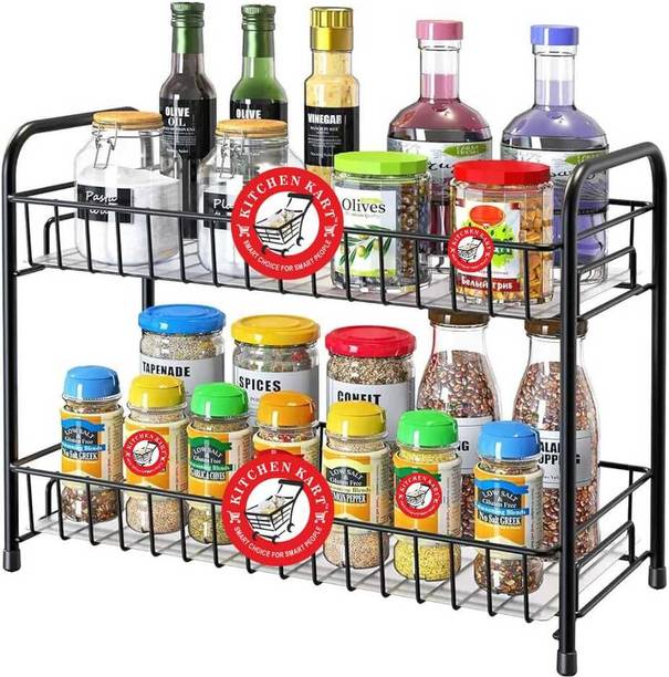 KITCHEN KART Cutlery Kitchen Rack Steel DIY 2 Shelf