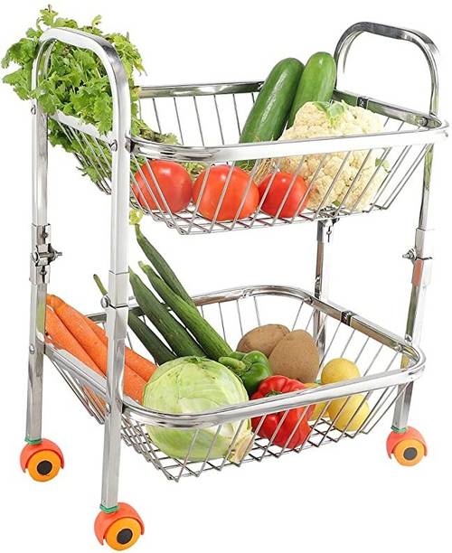 SLIMSHINE Stainless Steel Kitchen Trolley