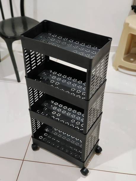 फुफुदादा प्लास्टिक रसोई ट्रॉली