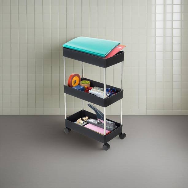 PALAK Fruit,Vegetable Stand Kitchen Trolley,Fruit Basket,Vegetable Basket | Rack Plastic Kitchen Trolley
