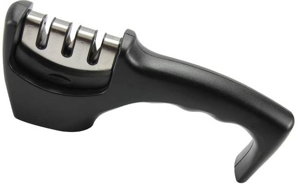 DEEJAY Knife SharpenerTool for StainlessSteelKnives-3-StageSharpener with ErgonomicGrip Knife Sharpening Steel