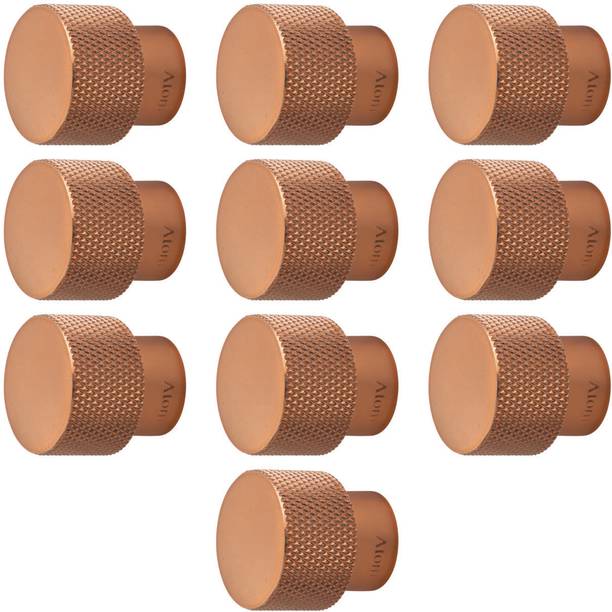 ATOM 1 inch Brass Material knob I Rose Gold Finish I Diamond Brass Cabinet/Drawer Handle