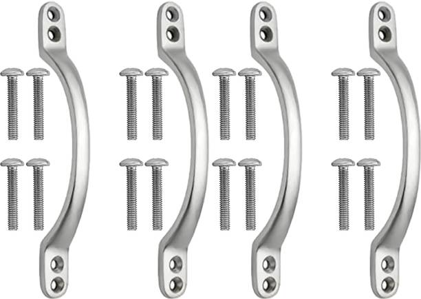 Screwtight 6 In. Kitchen Cabinet Handle Chrome Plated on Brass, Pull Handle Brass Cabinet/Drawer Handle