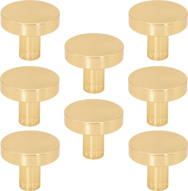 Vmd ROUND S.S GOLDEN COIN KNOB/ DRAWER/ CUPBOARD Pulls for Kitchen, Dressers and Stainless Steel Cabinet/Drawer Handle