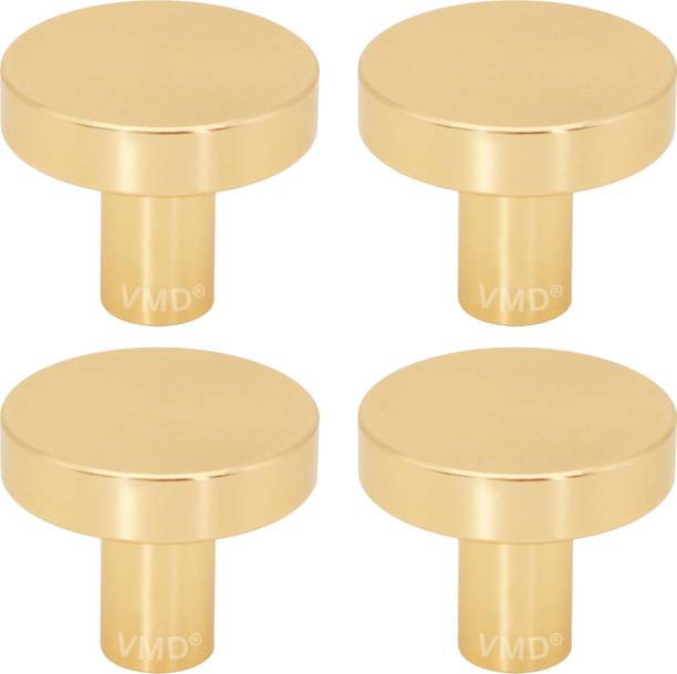 Vmd RO. S.S GOLDEN COIN KNOB/DRAWER/CUPBOARD Pulls for Kitchen, Dressers and Closets Stainless Steel Cabinet/Drawer Handle