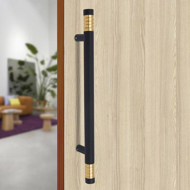 ATOM PH-ZN-BRILL-BLKGOLD-12, Pack of 1 Zinc Door Handle