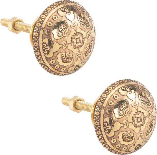 ATOM 1.5 inch Brass Material knob I Multicolour Finish I BK-ORCHID | Brass Cabinet/Drawer Handle