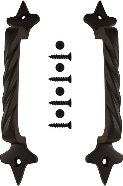 Mix & Match Shop Mix&Match Wardrobe Handle 6inch Black Twisted Cast Iron Cabinet/Drawer Handle