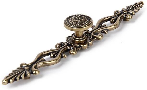 ELEPHANTBOAT Traditional Antique Brass Cupboard Cabinet Drawer Door Pull Handle, 175mm Brass, Stainless Steel Cabinet/Drawer Handle