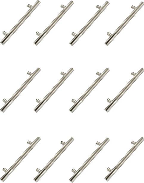 Life Vision Premium Quality Cabinet / Drawer / Cupboard Handles 202 Stainless Steel Heavy H Two Ton Type Size 6 Inch Pack of 12 Piece Include Screws Steel Cabinet/Drawer Handle