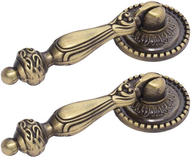 Safex Door Pull Handles | Suitable for Kitchen Cupboard - Set of 2, Antique 81mm Brass Cabinet/Drawer Handle