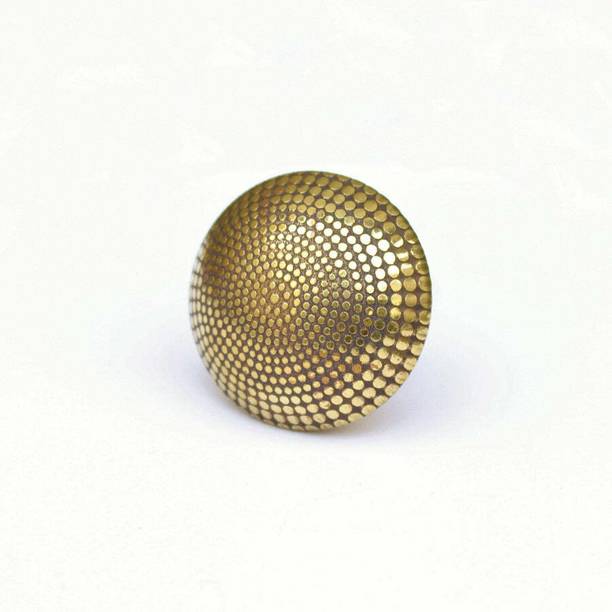peelorange Dotted Design Circular Cupboard Door Knob Brass Cabinet/Drawer Handle