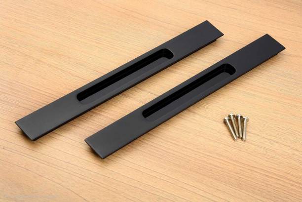 Amar Enterprise 224mm Long Sliding Concealed Wardrobe Handles,Glossy Black Sliding Door Handle Aluminium Cabinet/Drawer Handle
