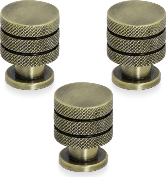Plantex knobs for Drawer/Pull-Push knobs for Kitchen/Bathroom cabinet (Brass Antique) Stainless Steel Cabinet/Drawer Handle