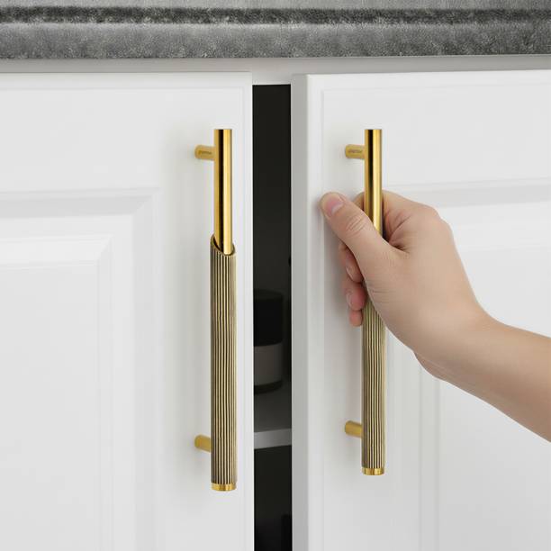 Plantex Cabinet Handle/160mm Wardrobe Door Handle/Cupboard Pull-Push Handles for Home Aluminium, Stainless Steel Cabinet/Drawer Handle