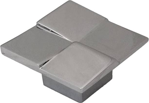 Safex Shining Square Zinc Knob for Kitchen Cupboard , Chrome Polish, 1.248 INCH Zinc Cabinet/Drawer Handle