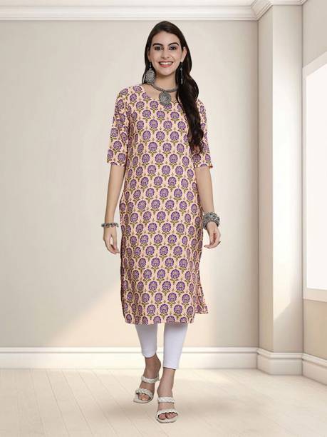 Anouk Rustic Printed Crepe Straight Kurta for Women