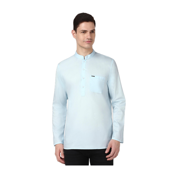 Solid Pure Cotton A-line Kurta for Men