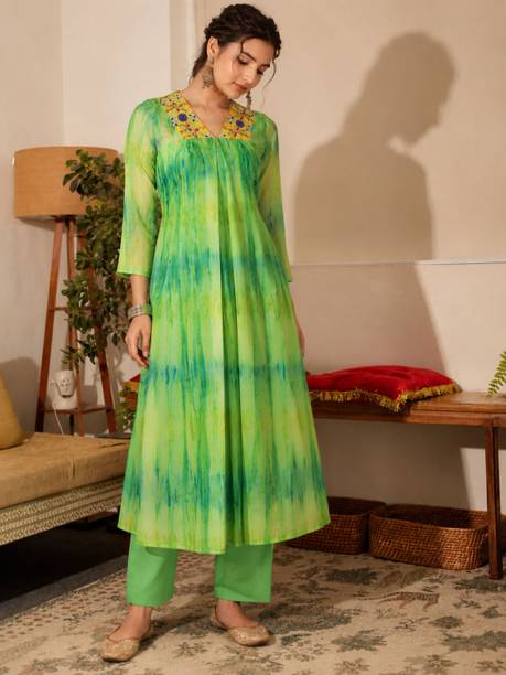 Relaxed A-Line Kurti summer fashion