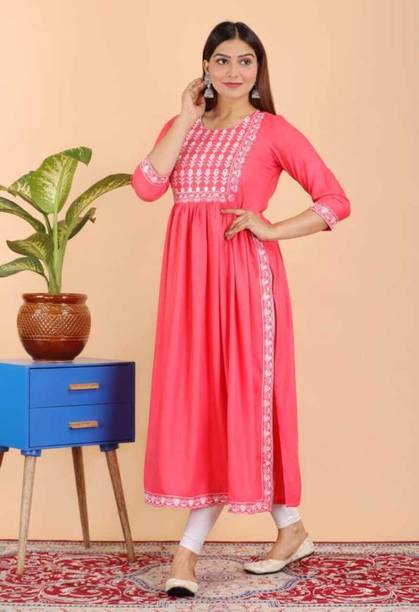 Peach - Natural Dyed Cotton Short Bagh Print Kurta 02