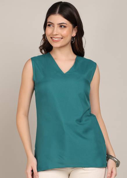 Anmi Solid Crepe Straight Kurta for Women