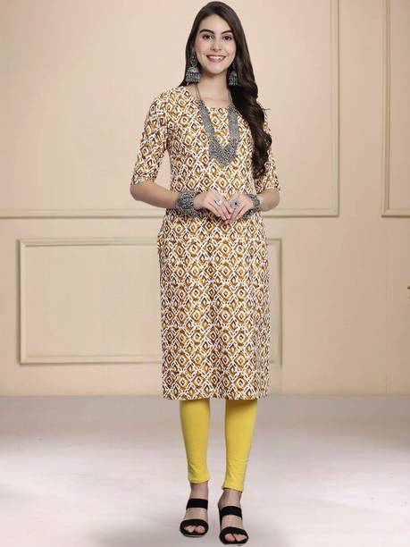 Anouk Rustic Printed Crepe Straight Kurta for Women