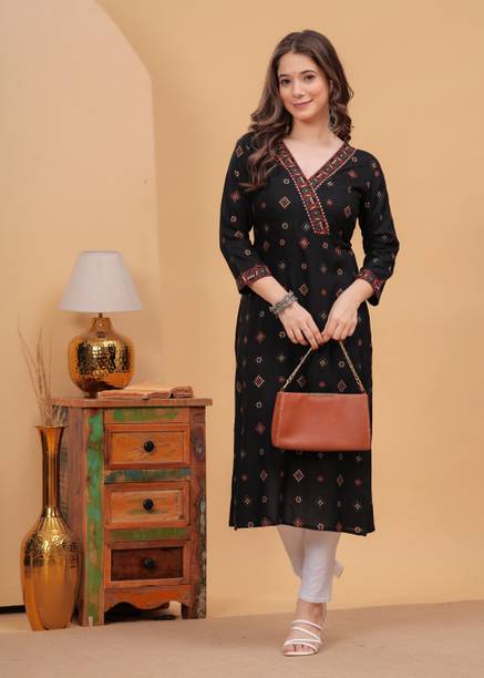 Dressar Women Floral Print Straight Kurta - Image 5