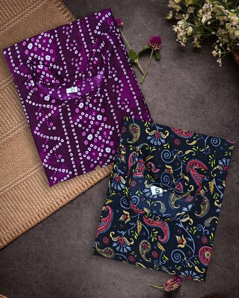 RITOSA Women Bandhani, Paisley A-line Kurta