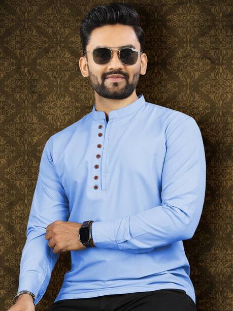 VeBNoR Men Solid Straight Kurta