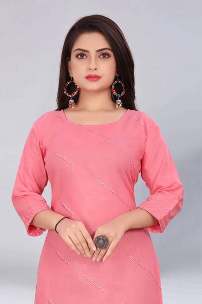 Women Washed Cotton Blend Asymmetric Kurta