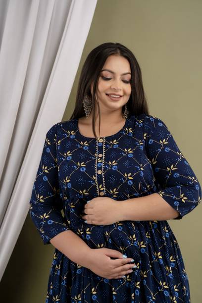 Zyla Women Printed Viscose Rayon Anarkali Kurta