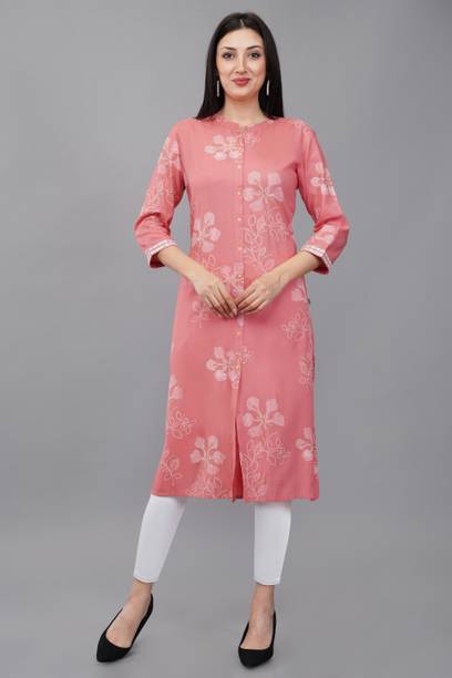 Avaasa Buy Shruthi Women Printed Viscose Rayon Straight Kurta