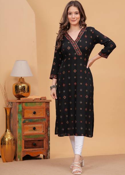 Dressar Women Floral Print Straight Kurta - Image 3