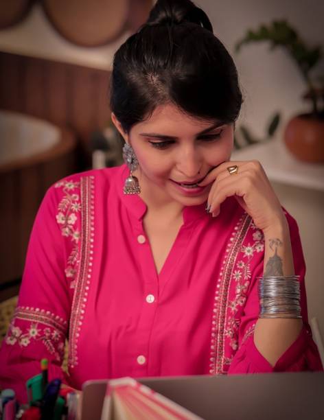 Embroidered Viscose Rayon Straight Kurta for Women