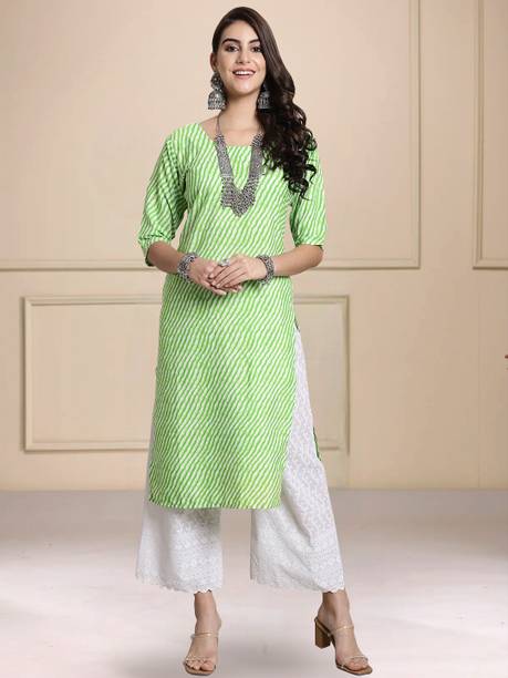 Printed Crepe A-line Kurta for Women